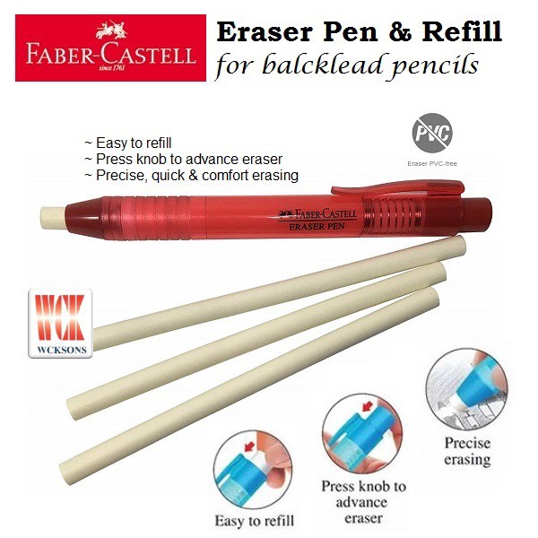 FABERCASTELL ERASER PEN & REFILL ( ART NO.185920 / 70991222