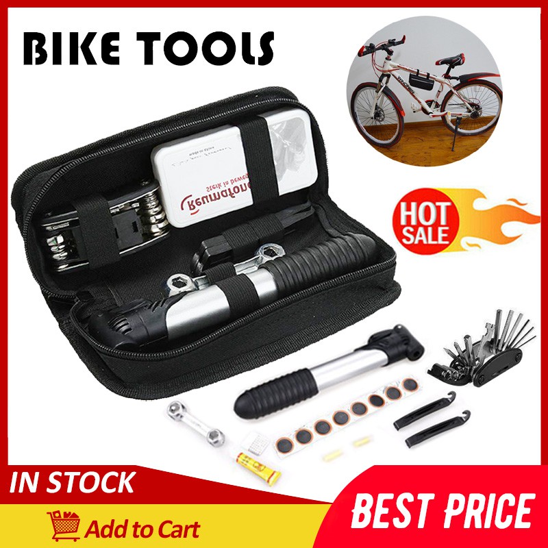16 In 1 Bicycle Bike Tire Repair Kit Combination Tool Set Multi