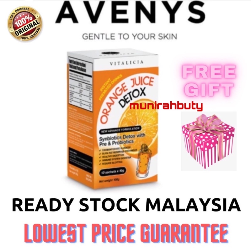 [With 🎁] AVENYS ORANGE JUICE DETOX 💯 Original HQ Avenys Malaysia