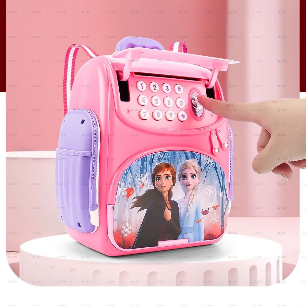 Children's schoolbag smart fingerprint password piggy bank atm toy
