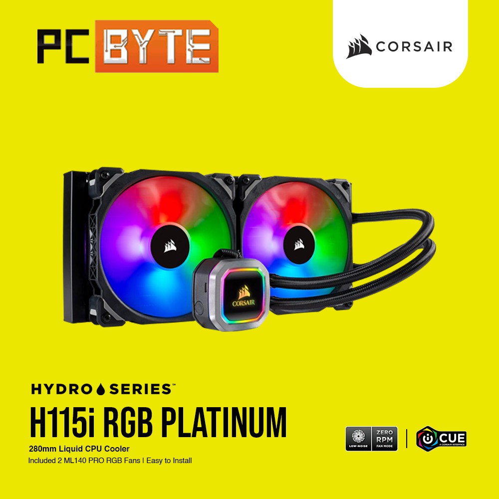 CORSAIR Hydro Series H115i RGB Platinum Liquid CPU Cooler (280mm