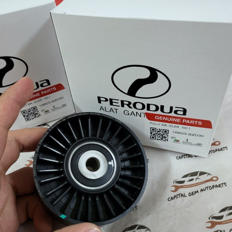 PERODUA ORIGINAL ALZA 20142023 Fan Belt Tensioner Pulley Idler Bearing