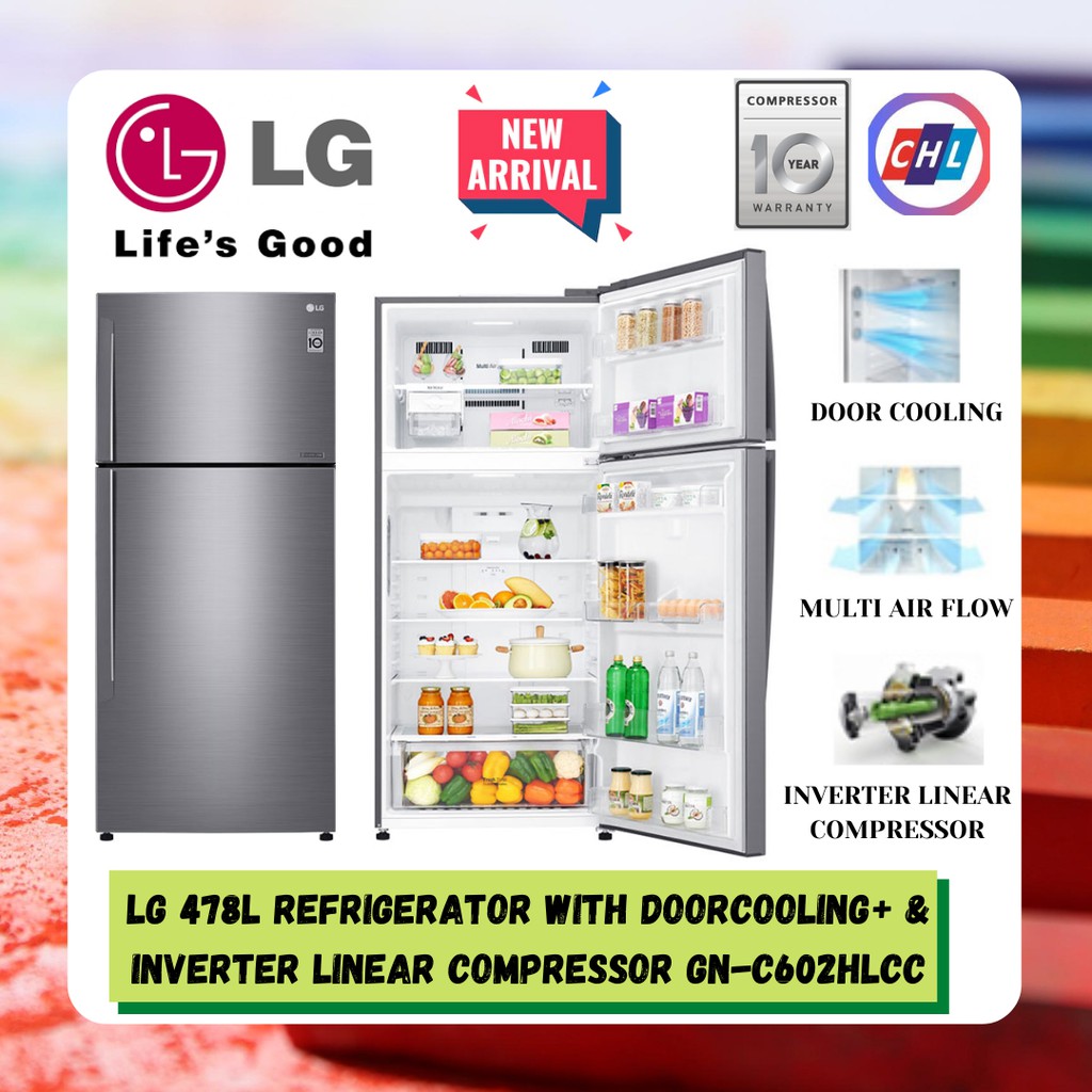 LG REFRIGERATOR 5 STAR (Gross 478L) with DoorCooling+