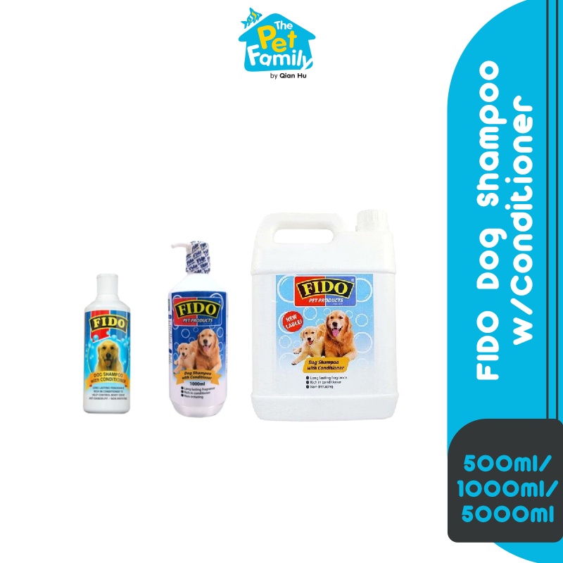 FIDO Dog Shampoo with Conditioner for AntiDandruff/Body Odor 500ml/1000ml/5000ml TPF Shopee