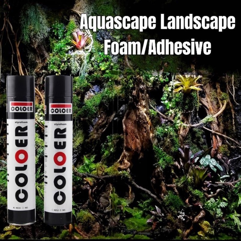 Coloer Aquascape Landscape Foam Terrarium background PU foam Moss glue