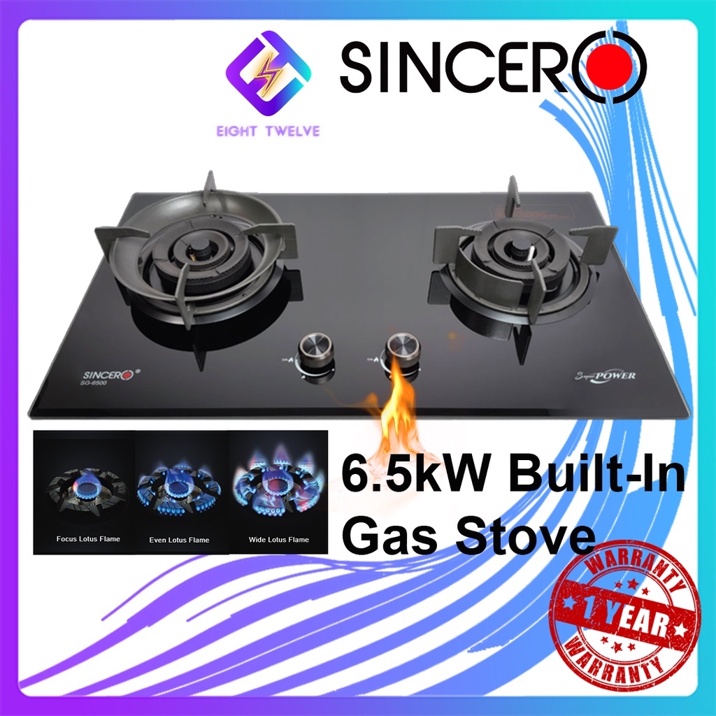 Sincero 4.5 / 6.5kW Built In Gas Stove & Hobs Dapur Gas highest