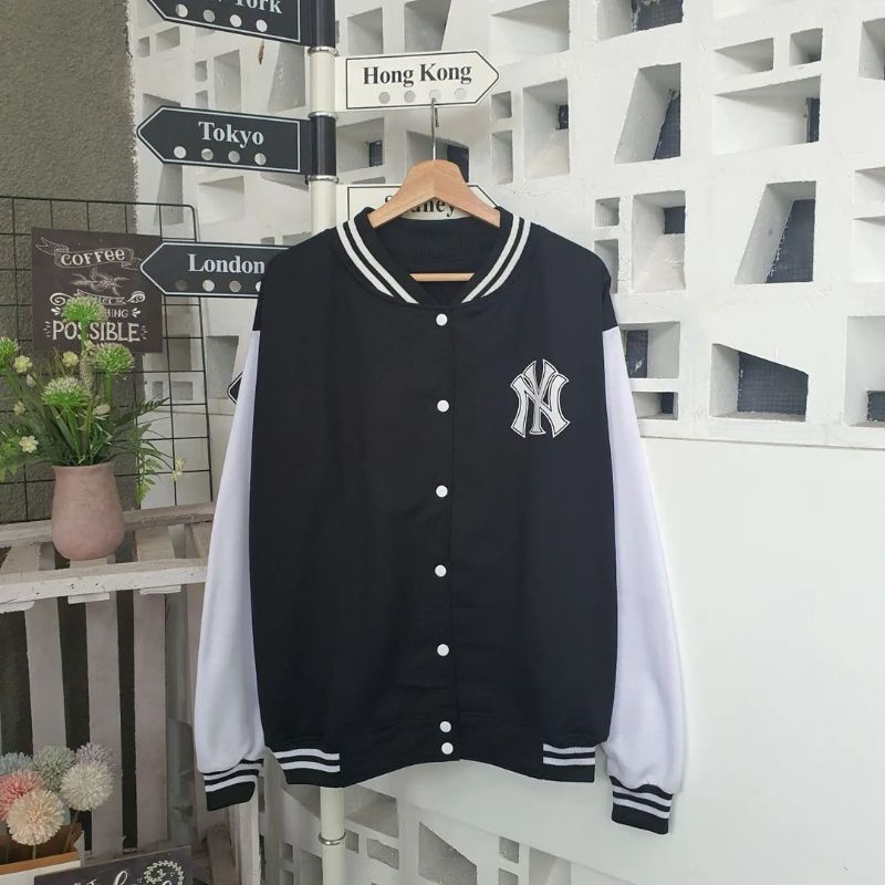 Ny Baseball Varsity Jacket Oversize Jumbo Baseball Jacket Korean