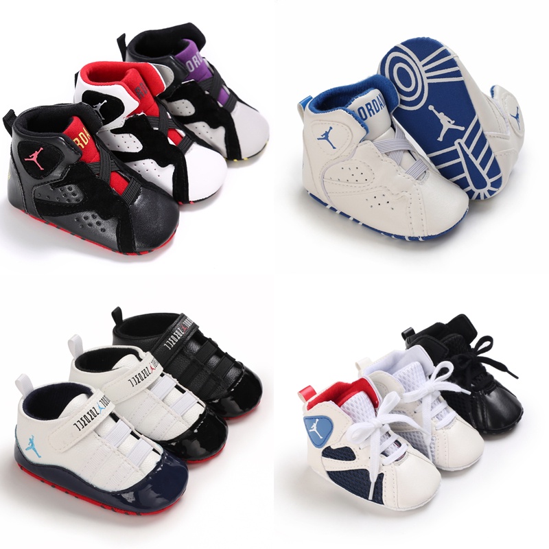 Baby Boys Classic Fashion High Top Casual Sports Basketball Shoes Baby Girls Soft Sole Walking