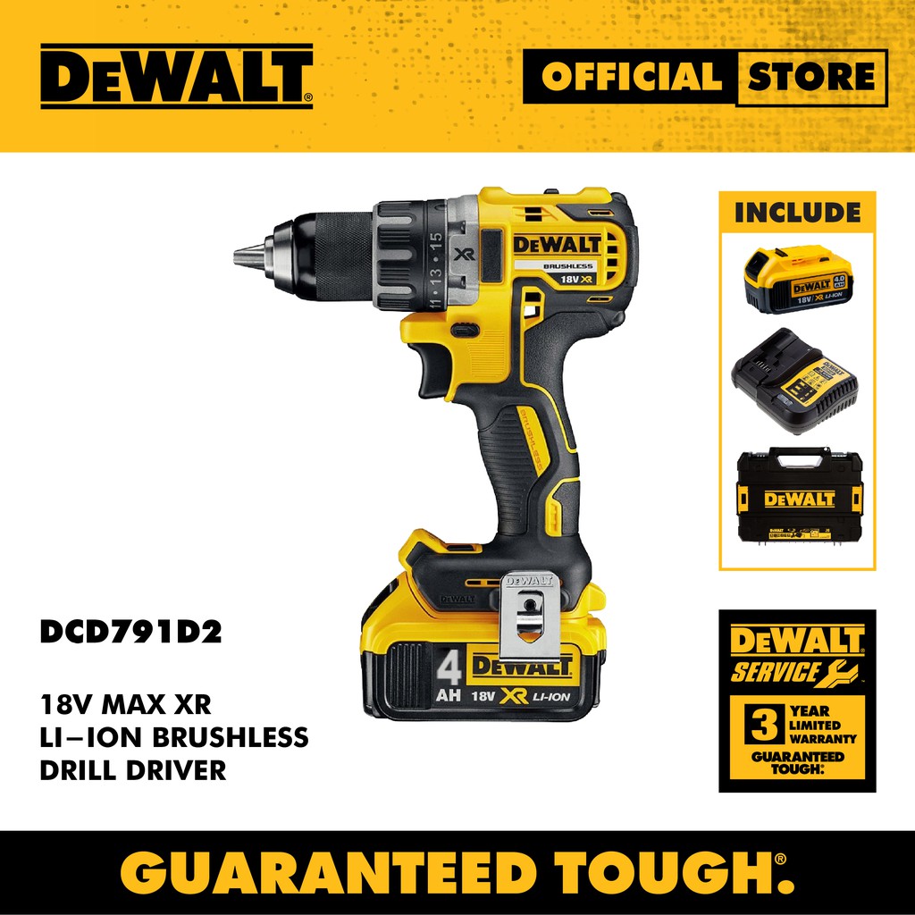 DEWALT DCD791D2 Liion Brushless Drill Driver Max XR (18V) Shopee