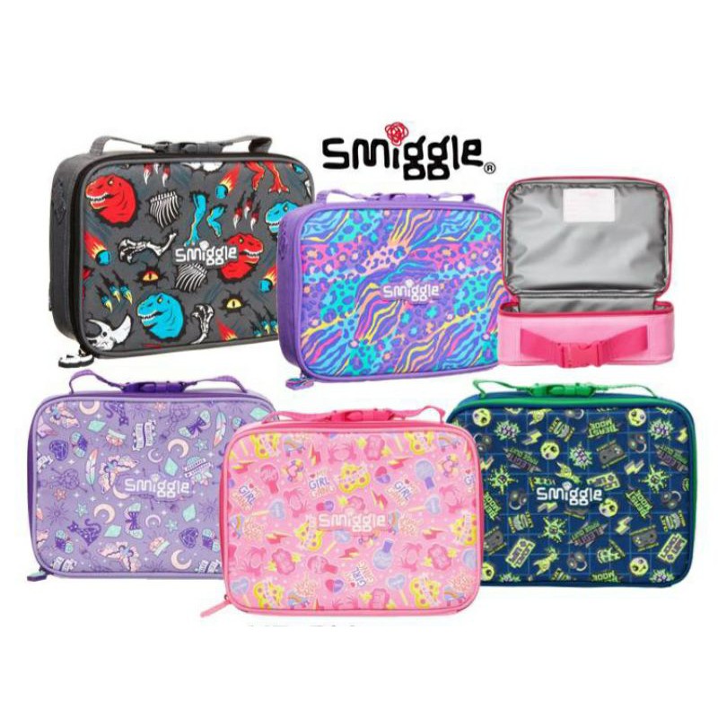 Smiggle Express & Explore Square Lunchbox With Bottle Set/ No Bottle
