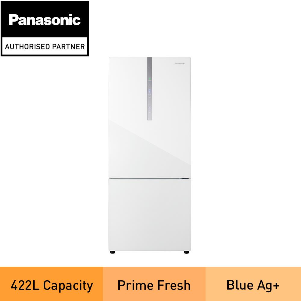 PANASONIC NRBX421WGW 2DOOR BOTTOM FREEZER REFRIGERATOR GLASS DOOR