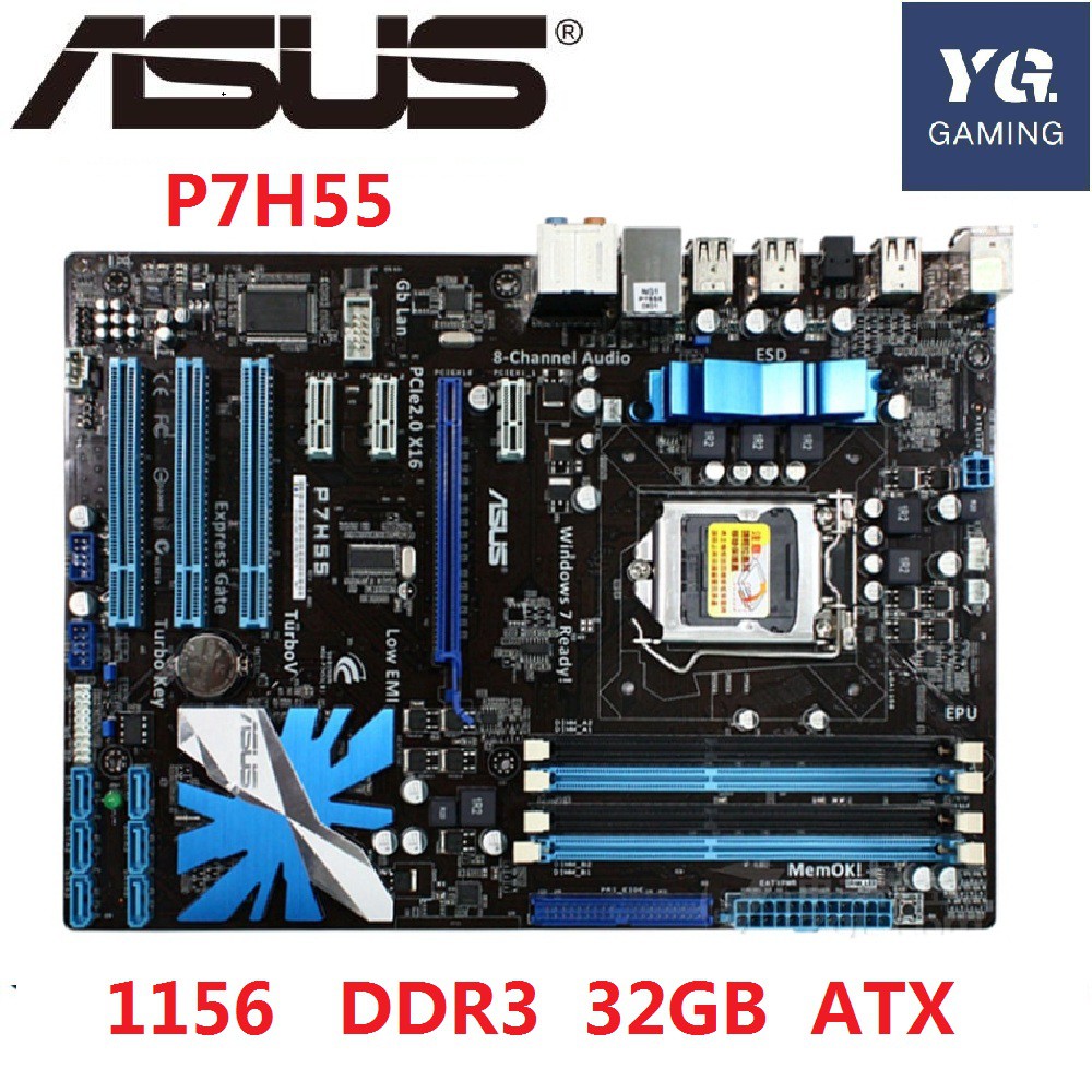 ASUS P7H55 Motherboard LGA 1156 DDR3 16GB For Intel H55 Desktop