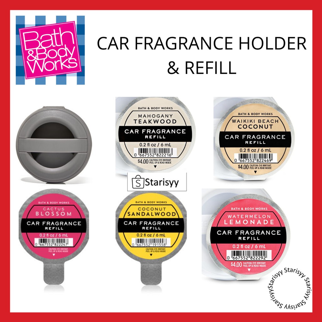 Bath & Body Works Car Fragrance Holder & Car Fragrance Refill BBW