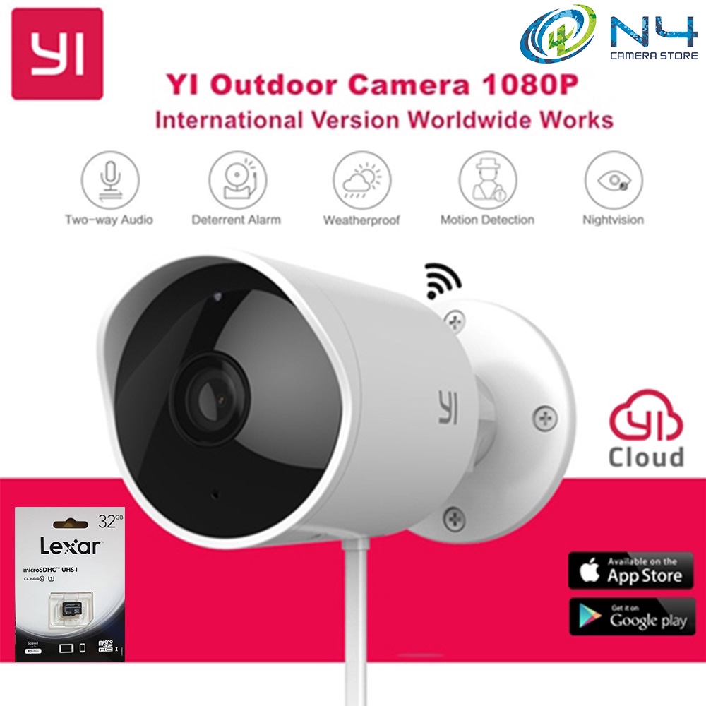 YI Outdoor Camera 1080P Full HD CCTV Wifi Wireless Night Vision IP Security Surveillance System