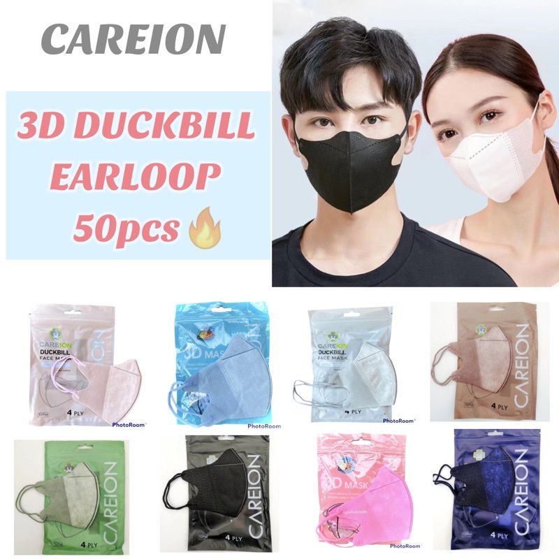 CAREION 3D Duckbill Earloop Mask 3D Duckbill Headloop Hijab Mask