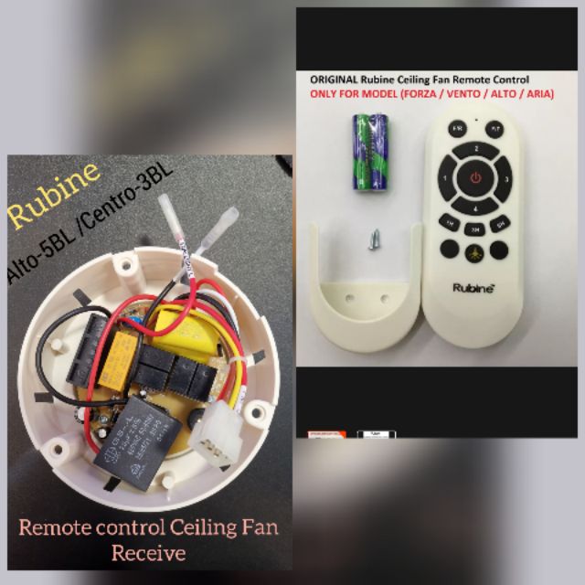 Rubine Remote Ceiling Fan (Receive and Remote control) Shopee Malaysia