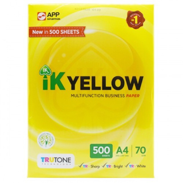 IK Yellow Paper A4 Sizes 70gsm 500's Shopee Malaysia
