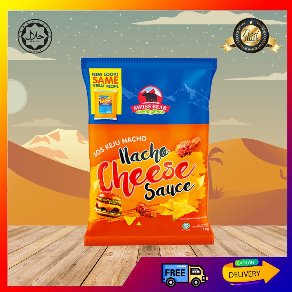 SWISS BEAR Nacho Cheese Sauce / Sos Keju Nacho 1kg (PROMO) (EXP 7/23