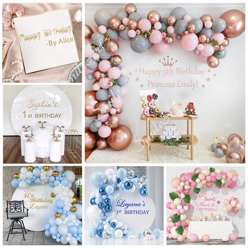 Baby Birthday Custom Name Stickers Wall Decal For Kids Room Baby