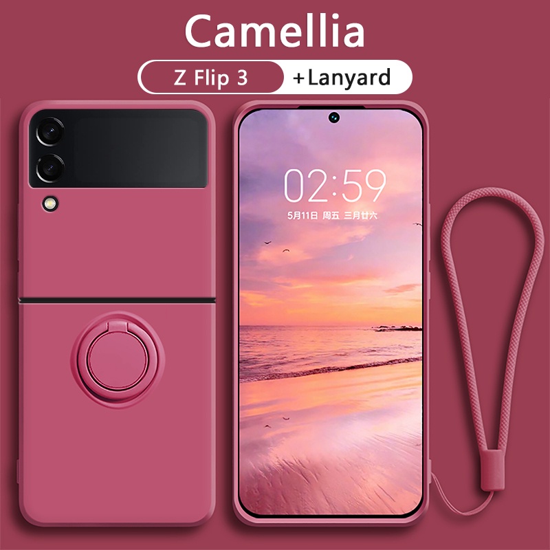 Luxury Samsung Z Flip 3 Flip 4 Flip 5 Case Liquid Silicone Casing With