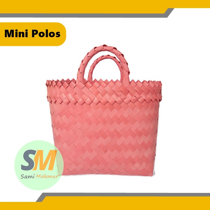 Plain Mini Plastic Woven Bag/Tote Woven Bag Hampers Bag For Birthday Parcel Souvenir Snack
