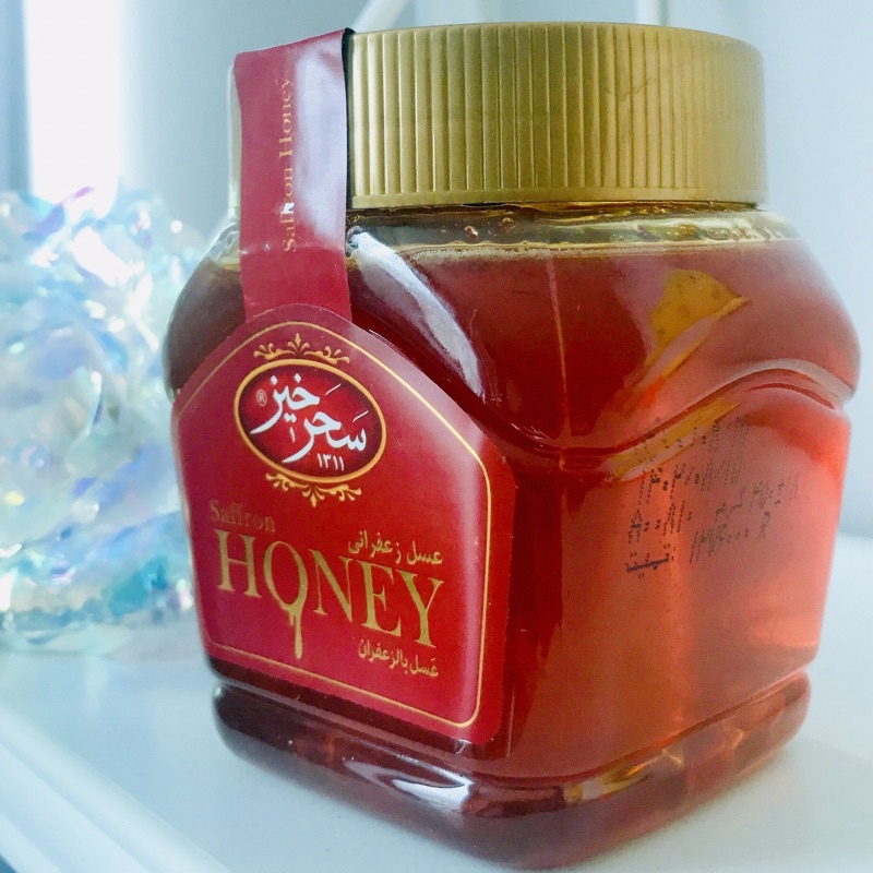 Saharkhiz saffron honey 450 ml original from Iran (free gift wooden