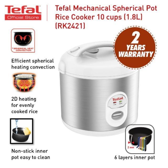 Tefal Mechanical Spherical Pot Rice Cooker 10 cups (1.8L) Shopee Malaysia