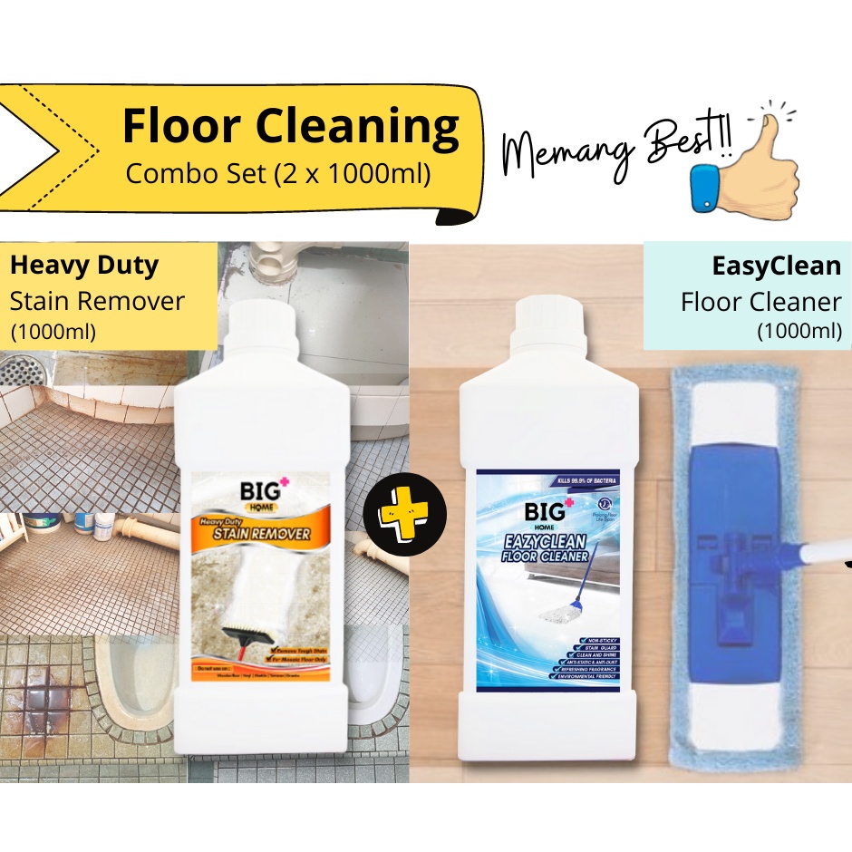 BIG+ Heavy Duty Stain Remover Toilet Floor Cleaner Liquid 1L/500ML Cement Tiles Mozek Lantai Mop