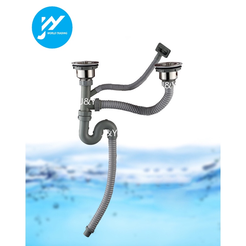 2 1/2”x 1 1/2” Dble Wash Basin Pipe Plumbing Kitchen Sewer Pipe Basin