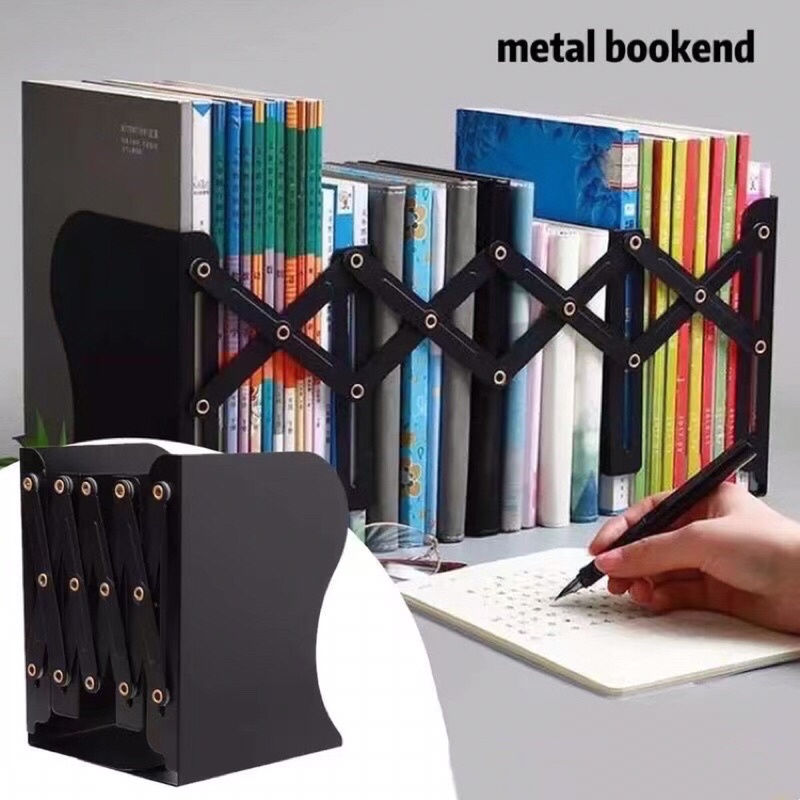 Expandable Book Stand Bookend Book Holder Shelf Rack Adjustable Bookends Retractable Storage
