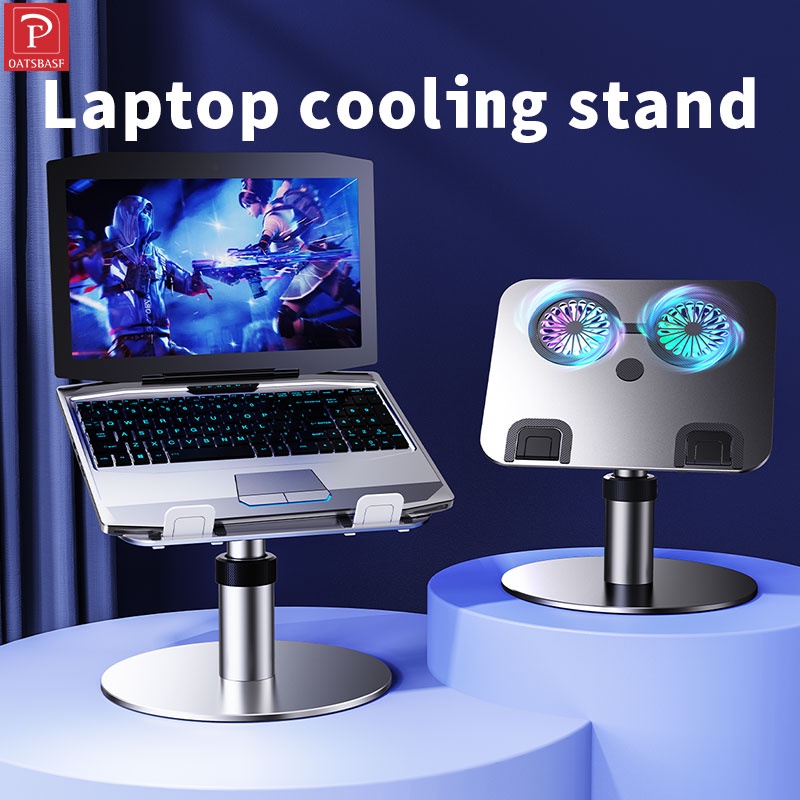 OATSBASF Laptop Cooler Stand Ergonomic Tablet Stand Adjustable Aluminum Detachable Stand With