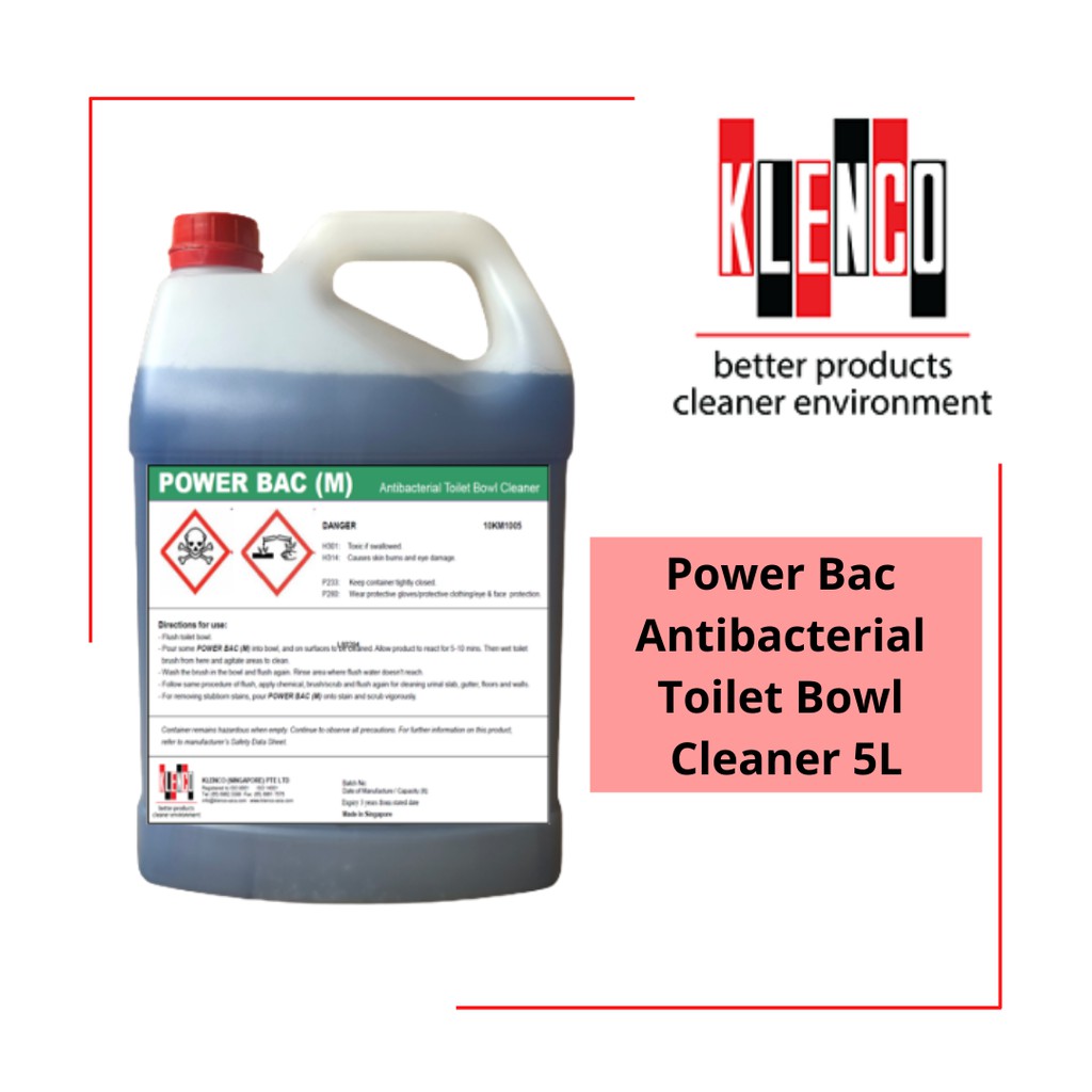 KLENCO Power Bac Antibacterial Toilet Bowl Cleaner 5L Shopee Malaysia