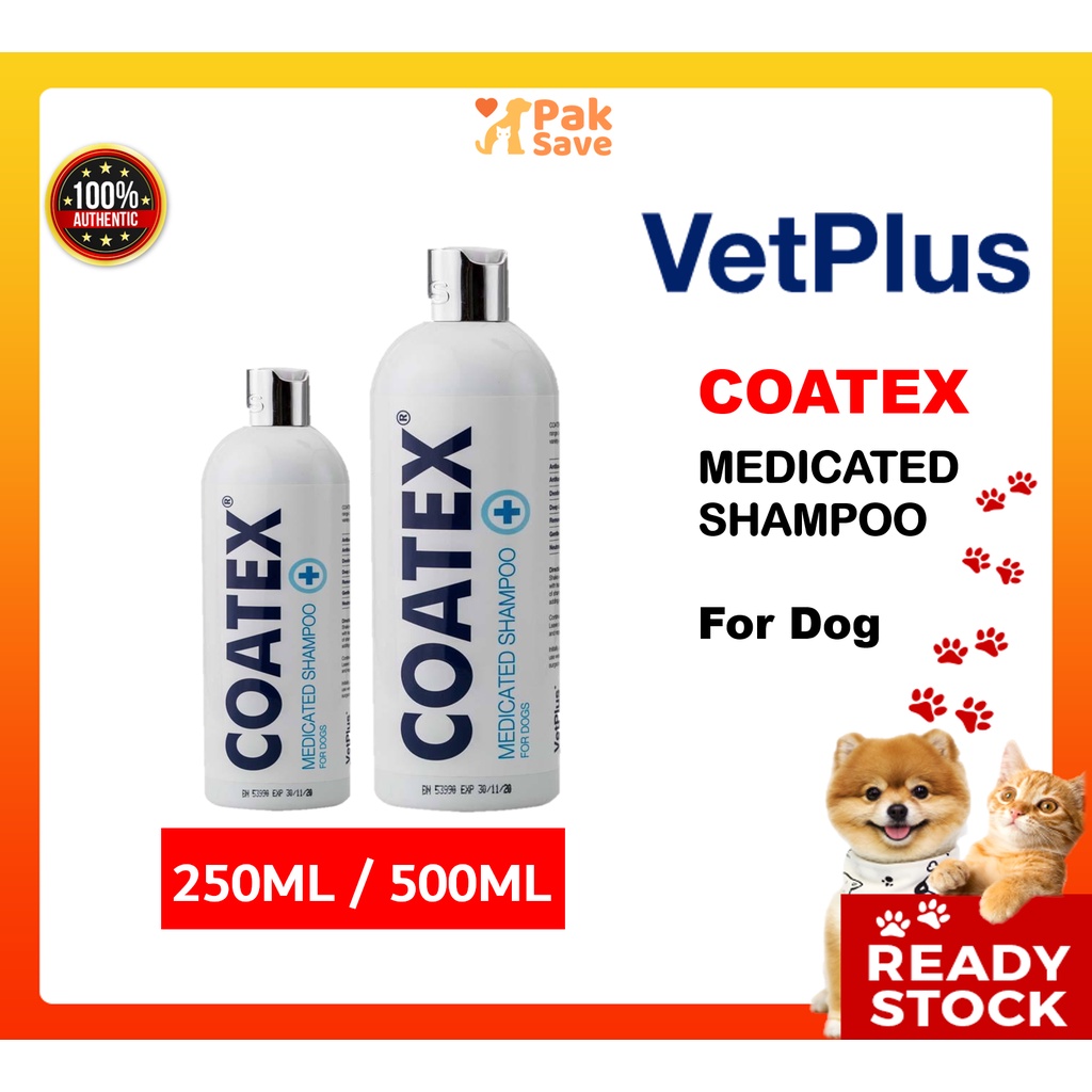VetPlus COATEX® Medicated Shampoo 250ml / 500ml For Cat Feline Kucing