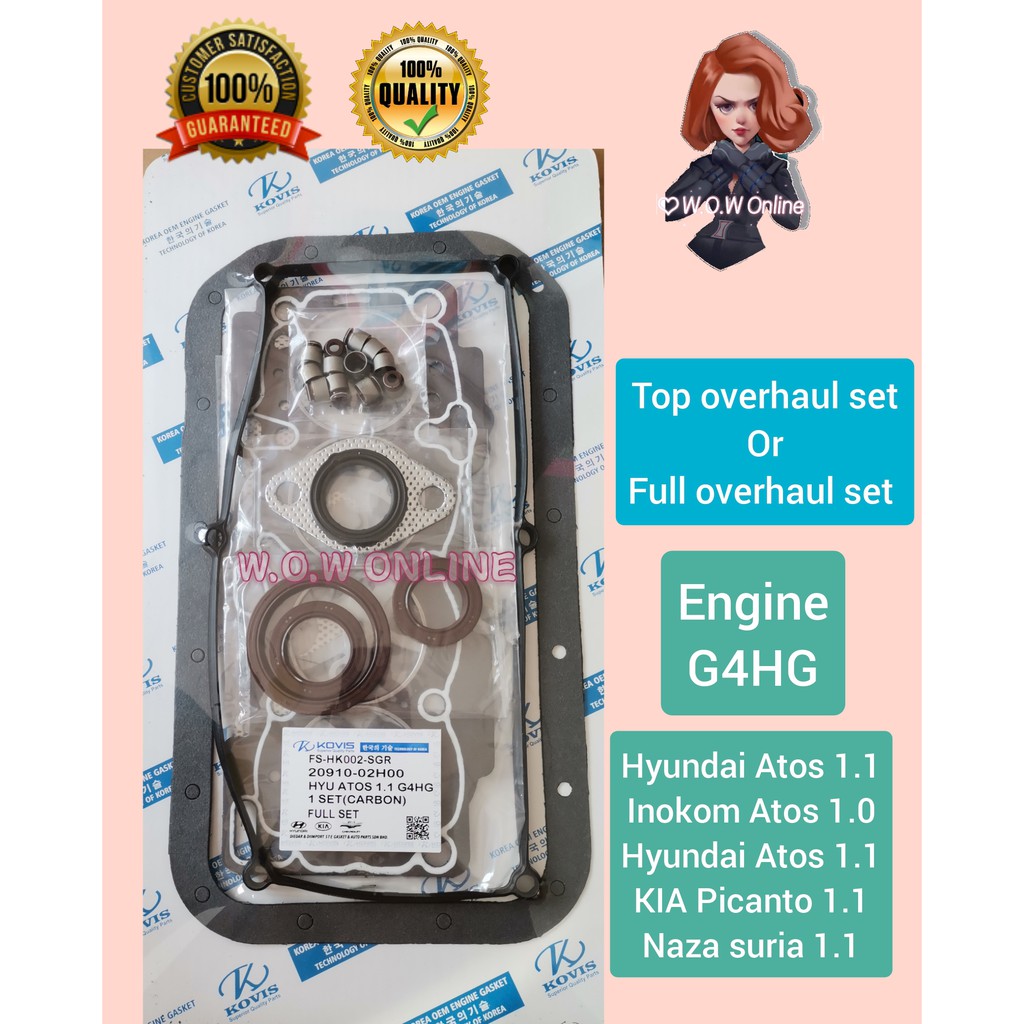 HYUNDAI ATOS 1.0 / 1.1 KIA PICANTO NAZA SURIA G4HG ENGINE TOP & FULL