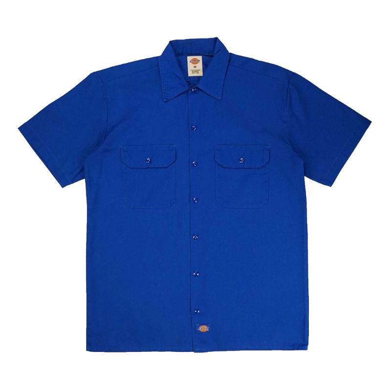 Vintage Dickies Classic Work Shirt (Royal Blue) Shopee Malaysia