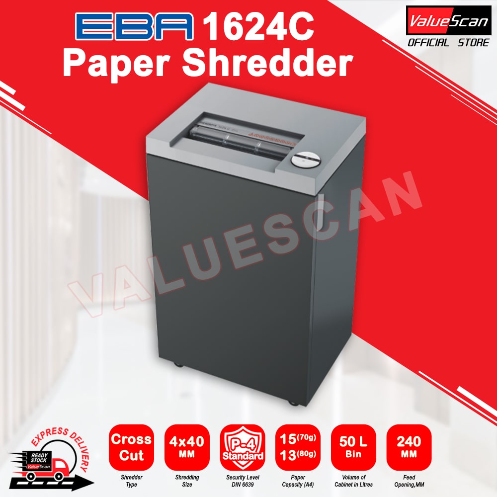 EBA 1624C Paper Shredder Machine ( Smaller Cutting Size) Shopee Malaysia
