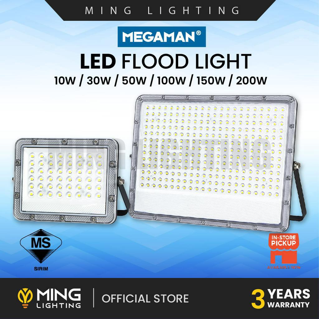 MEGAMAN LED Flood Light 10w 30w 50w 100w 150w 200w IP65 Floodlight