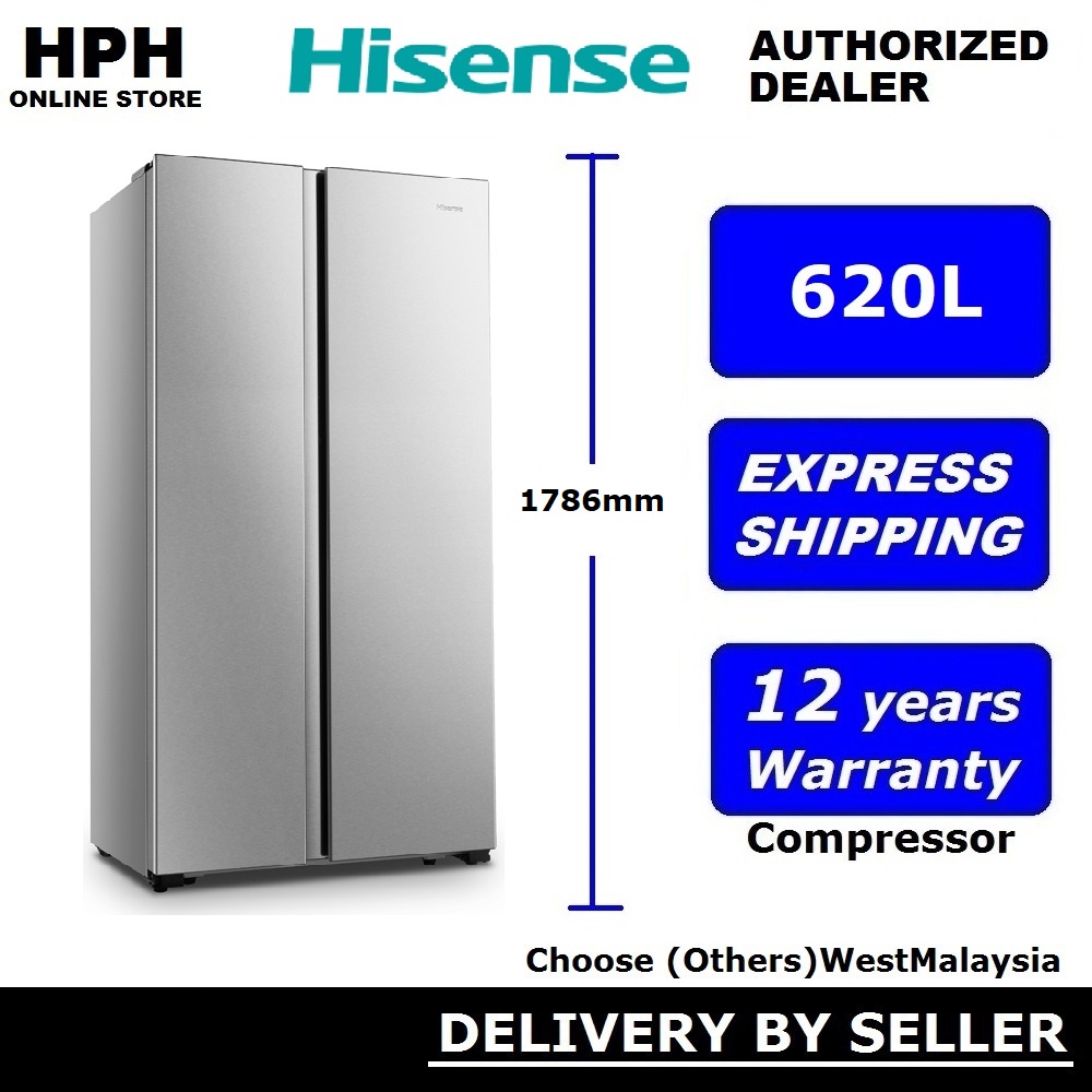 HISENSE Side by Side 620L Refrigerator RS666N4AC1【HPH】 Shopee Malaysia