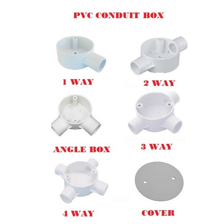 PVC CROSS BOX 20MM 25MM CONDUIT PIPE ACCESSORIES Shopee Malaysia