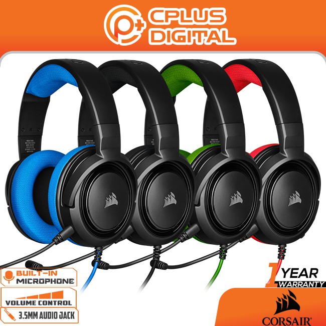 Corsair HS35 Stereo Gaming Headset Shopee Malaysia