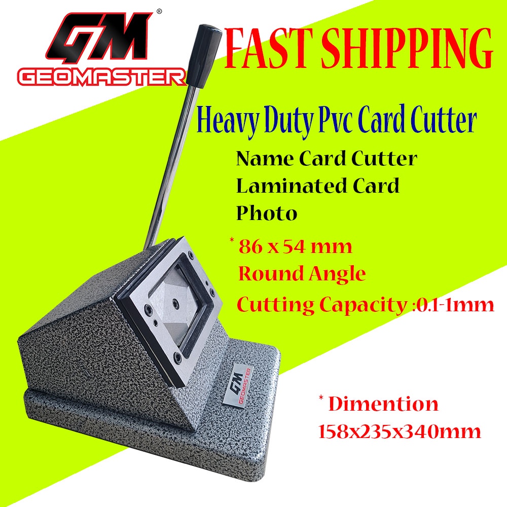 Geomaster Heavy Duty Manual Pvc Card Cutter Id Card Die Cutter 86*54mm