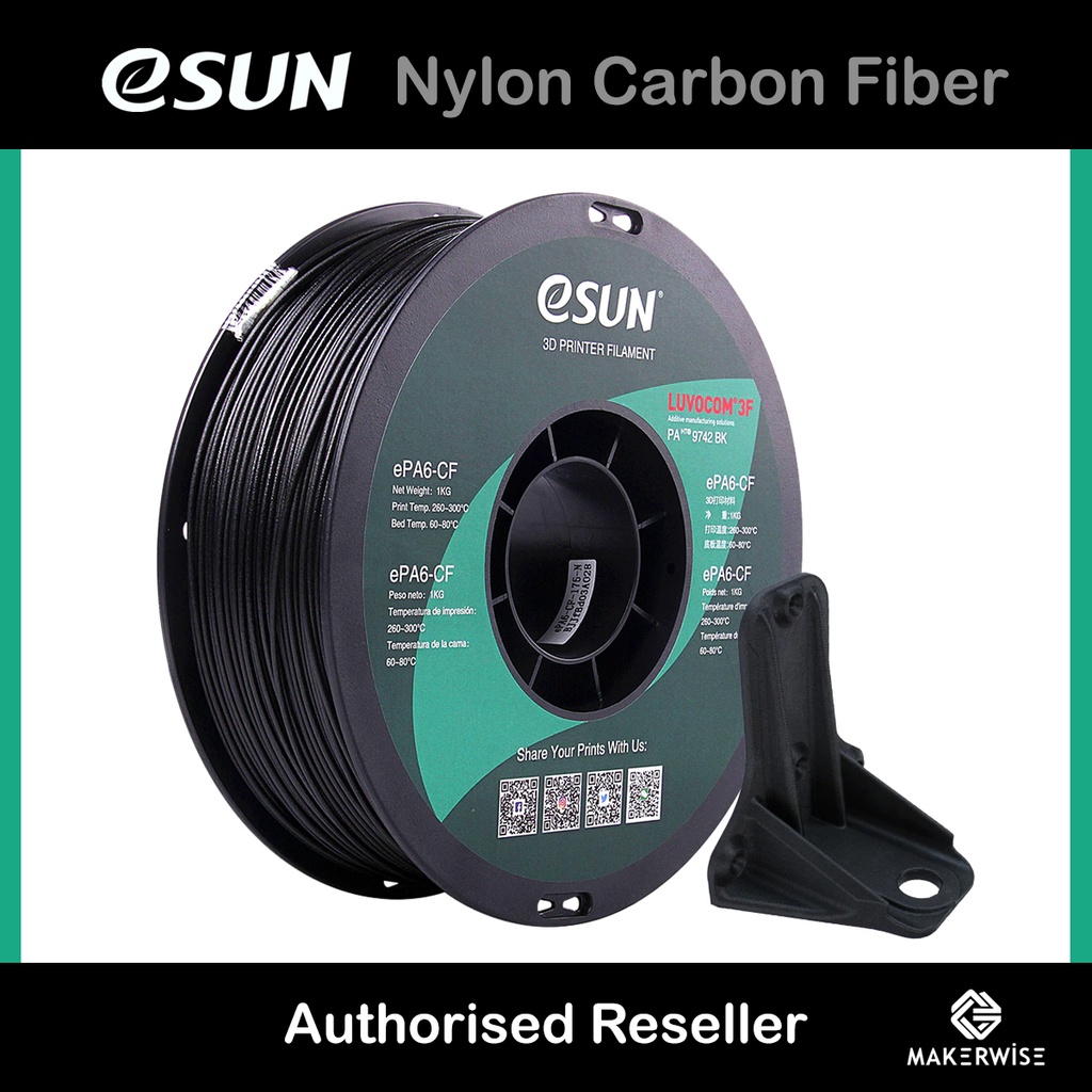 Genuine eSUN PACF Nylon Carbon Fiber Filaments 1.75mm 1KG for FDM 3D Printers filament with
