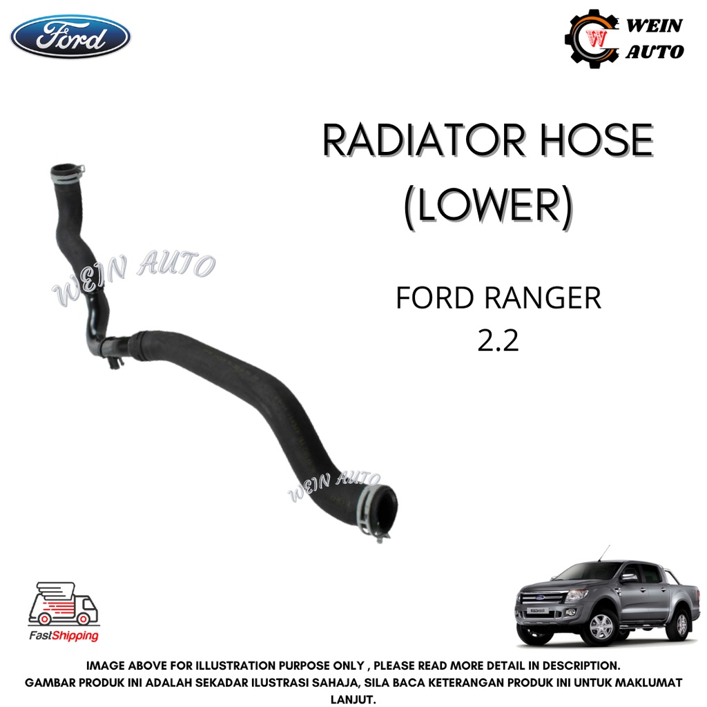 FORD GENUINE PARTS RADIATOR HOSE ( LOWER ) FOR FORD RANGER 2.2CC