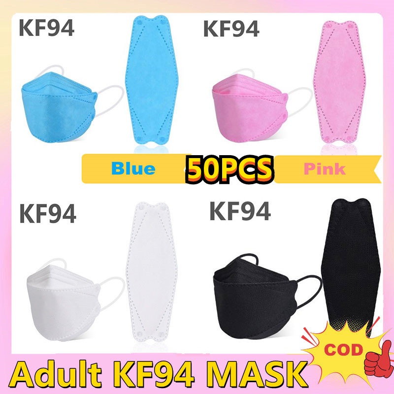 50PCS KF94 Adult Face Mask kn95 kn94 AntiVirus Covid KF94 Adult