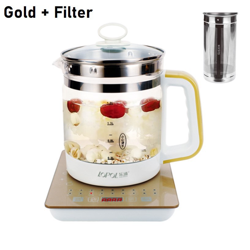 [FREE FILTER] 养生壶汤锅 1.8L Lopol Health Pot Glass Electric Kettle Steamer