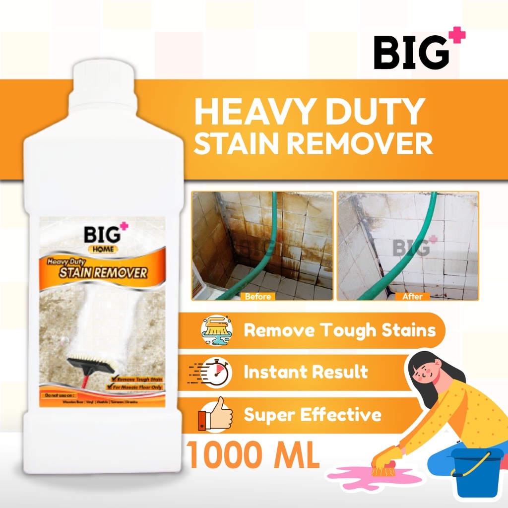 BIG+ Heavy Duty Stain Remover Toilet Bowl Floor Bathroom Cleaner Cement