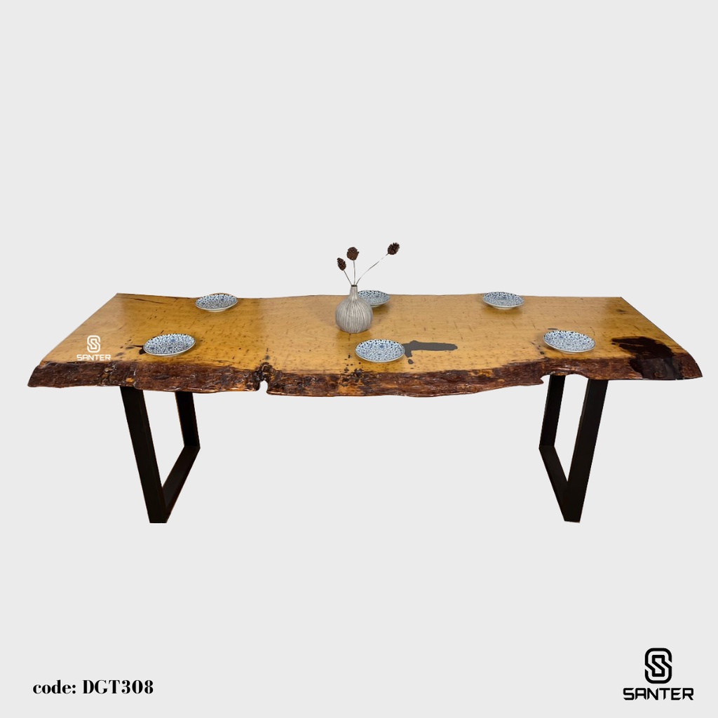 DGT308. Chengal Emas Solid Wood Dining Table / Office Table (4 to 6