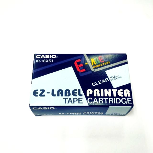 Casio ezlabel printer tape cartridge 18mm clear silver ink Shopee