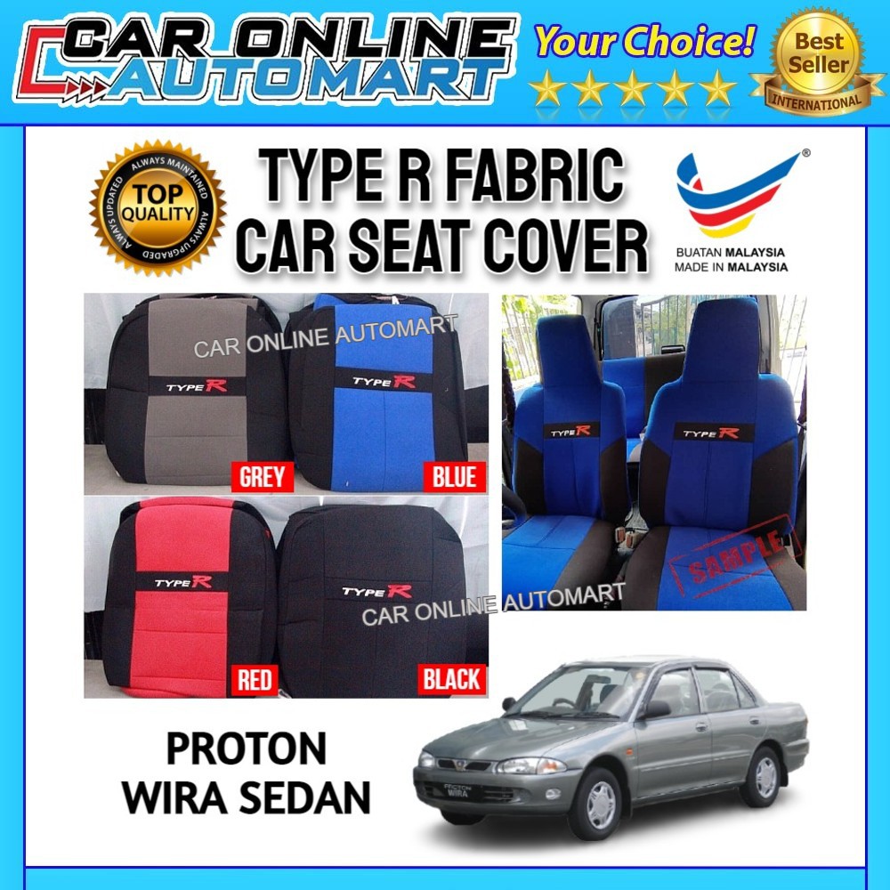 Type R WIRA SEDAN Fabric Car Seat Cover Auto Interior Accessories (1