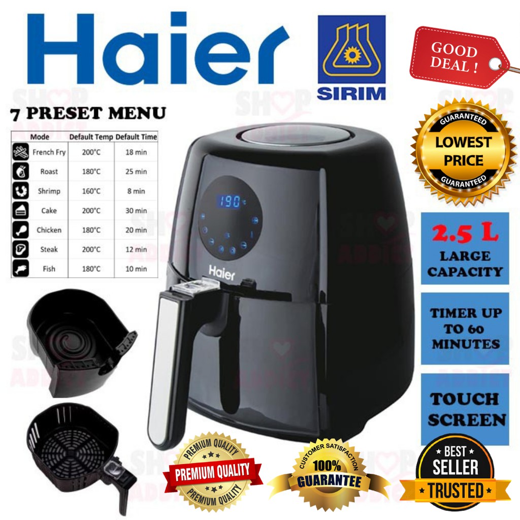 🔥HOT🔥 HAIER Air Fryer 2.5L HAAF253 / KHIND ARF26 Air Fryer / Cornell